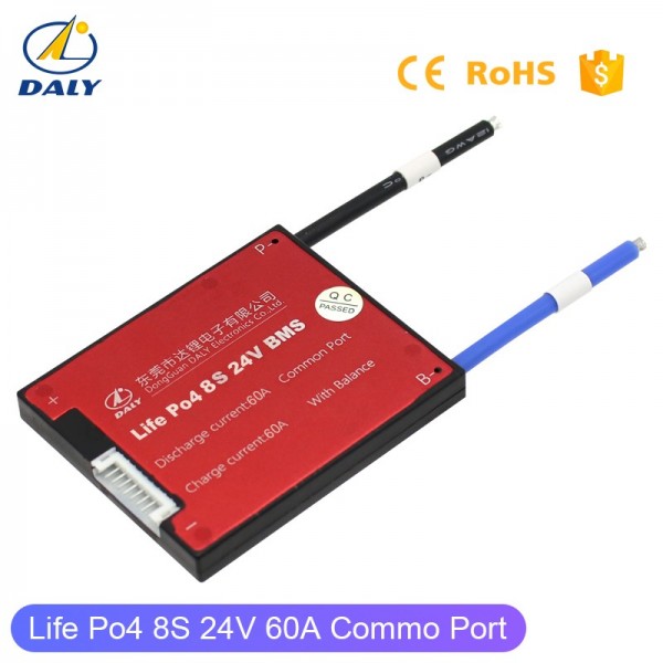 BMS LFP 8S 24V 60A DALY common port with balance